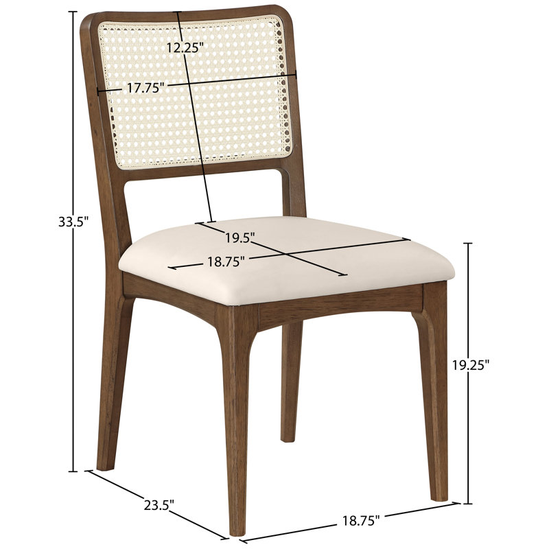  Chaise rembourrée en cuir Vegan, Crème végétalien en cuir, Brun brossé
