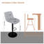 Tabourets de bar rotatifs à hauteur ajustable en tricot doux l 18,11 po x P 20,87 po x H 35,04 po Leavader-129942248