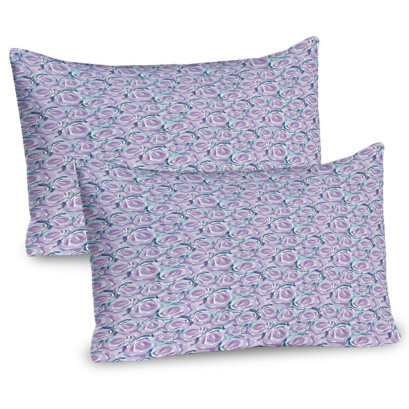 Ensemble de 2 taies décoratives à motif floral Ambesonne, H 20 po x l 30 po
