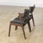 Chaise d'appoint en cuir végétalien noir Breauna