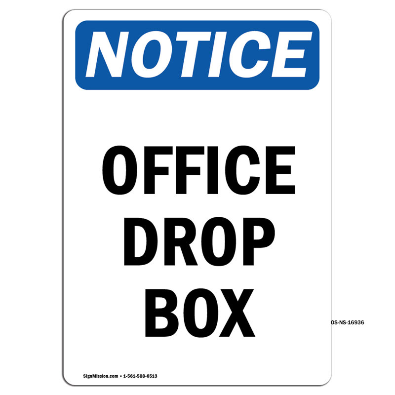 Office Drop Box Sign