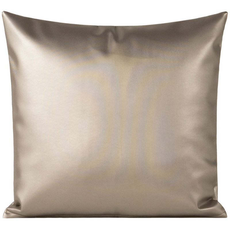 Pewter Gray Faux Leather Square Throw Pillow