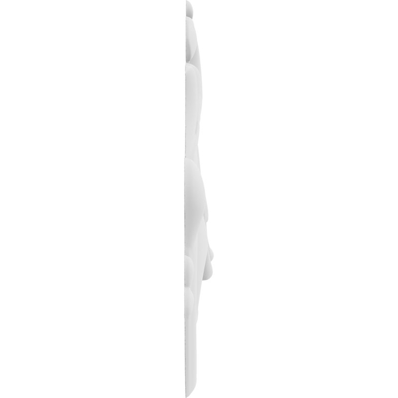 Applique Fayette Rosette, H 7 po x l 5,25 po x P 0,5 po, Gauche