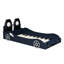 Lit plateforme simple bleu avec style voiture de course, éclairage à DEL et revêtement rembourré doux, bois - durabilité à long terme-631172174