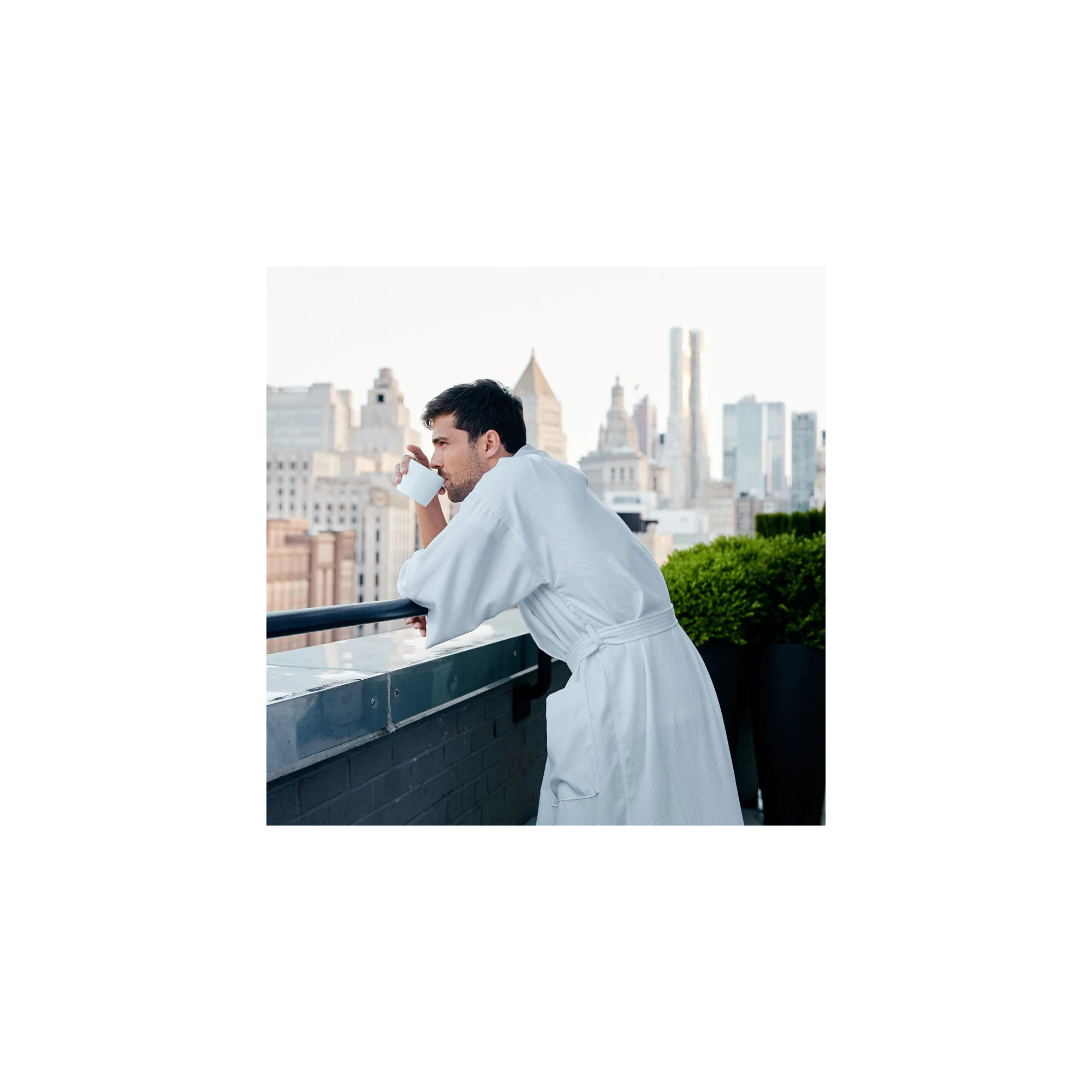 Pique Kimono Bathrobe, M