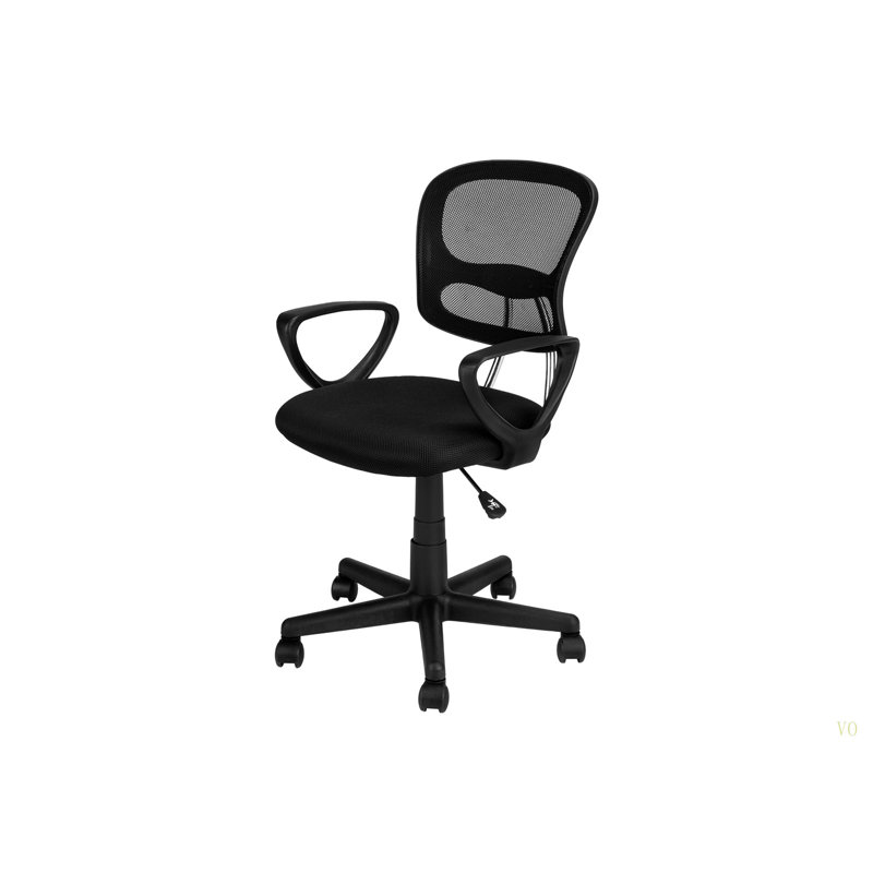 Chaise de bureau, hauteur réglable, pivotante, ergonomique, accoudoirs, bureau d'ordinateur, travail, juvénile, filet, métal, contemporain, moderne