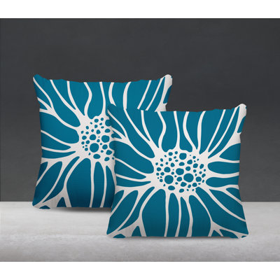 Polyester Blend Throw Square Indoor/Outdoor Pillow Cover & Insert