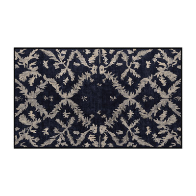 Tapis gris lavable à la machine