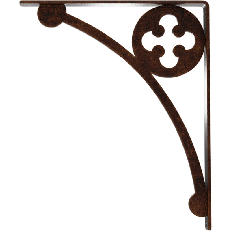 Support en fer forgé Crawley, Cuivre antique, H 15 po x l 1,5 po x p 12 po