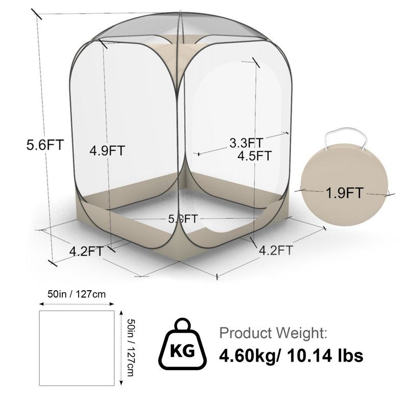 VEVOR Sports Tent Instant Tent Shelter Weather Proof Clear Bubble Tent, 1 Person