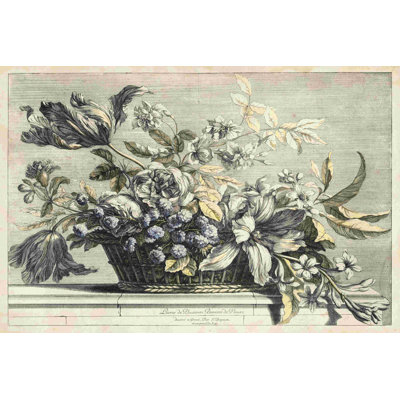Panier de fleurs rétro I