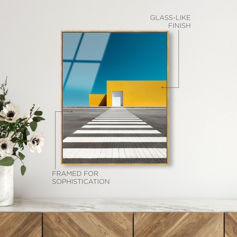 Hue Crossing II High-Gloss Frameless Acrylic Glass Wall Art Abstract Print by Oliver Gal, Ready to Hang, 16 x 20, 25"H x 31"W