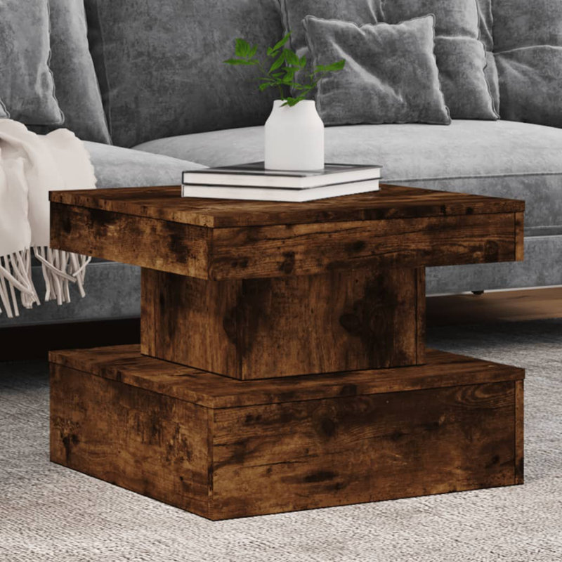 Catrena Block Coffee Table, Smoked Oak