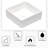 15X15 Inch White Ceramic Square Vessel Bathroom Sink