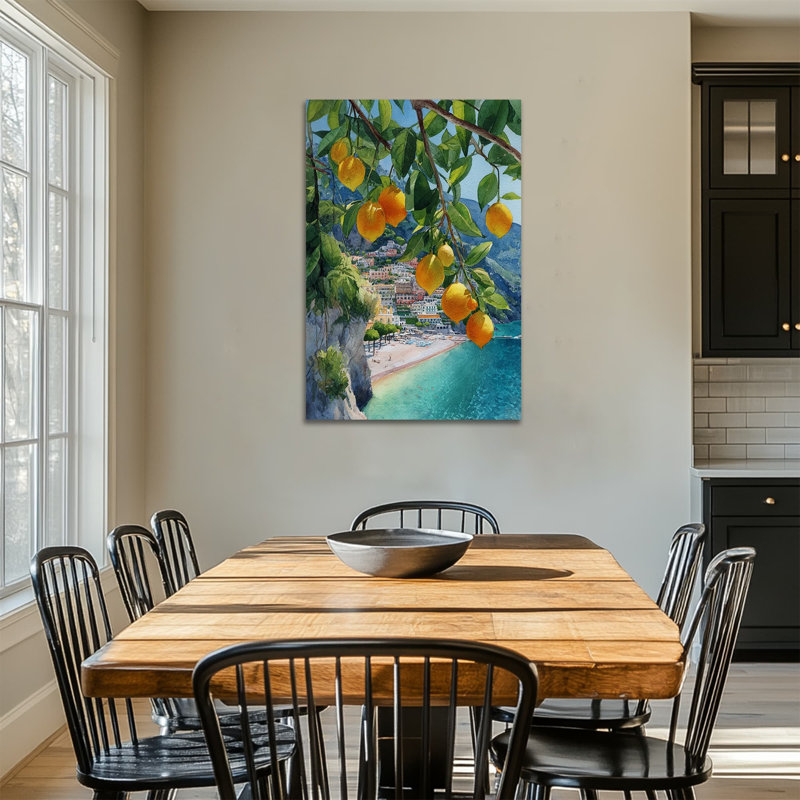 Art mural citron, images de citron pour la cuisine, impressions sur toile de cuisine italienne, œuvre d'art méditerranéen pour mur 12 po x 18 po