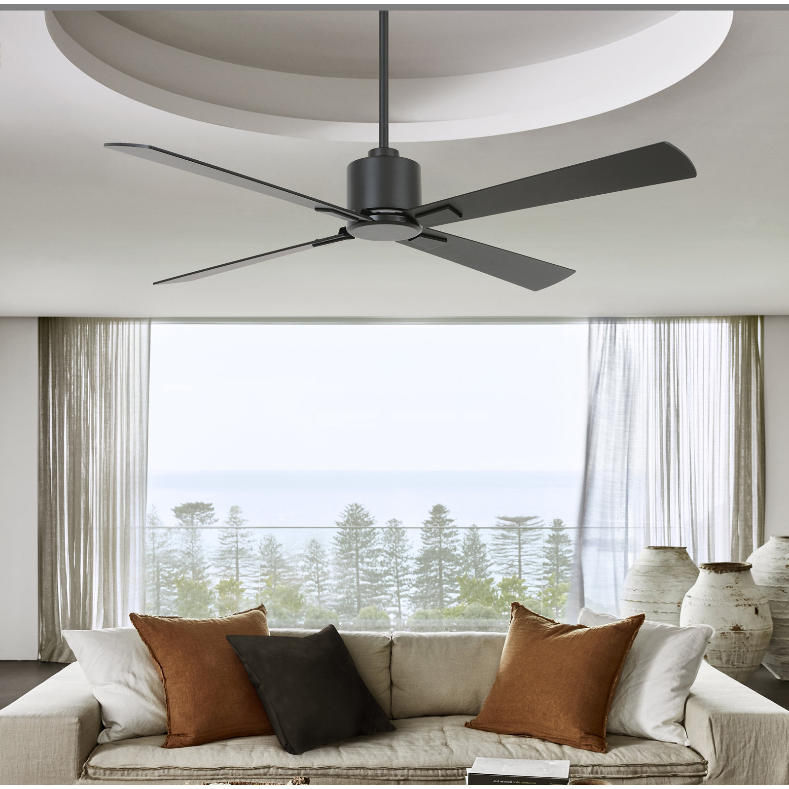 Harford 52" Ceiling Fan, Black