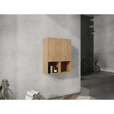 24" Bathroom Side Cabinet with Soft Close Doors, Float Mount Design