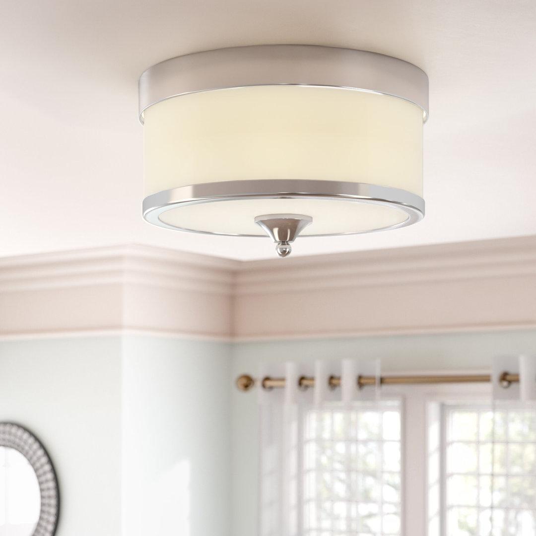 Duda 3 - Light 13" Simple Drum Flush Mount House of Hampton® 