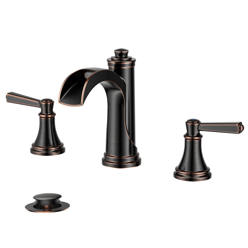 Widespread 2-handle Bathroom Faucet With Drain Assembly, Oil Rubbed Bronze