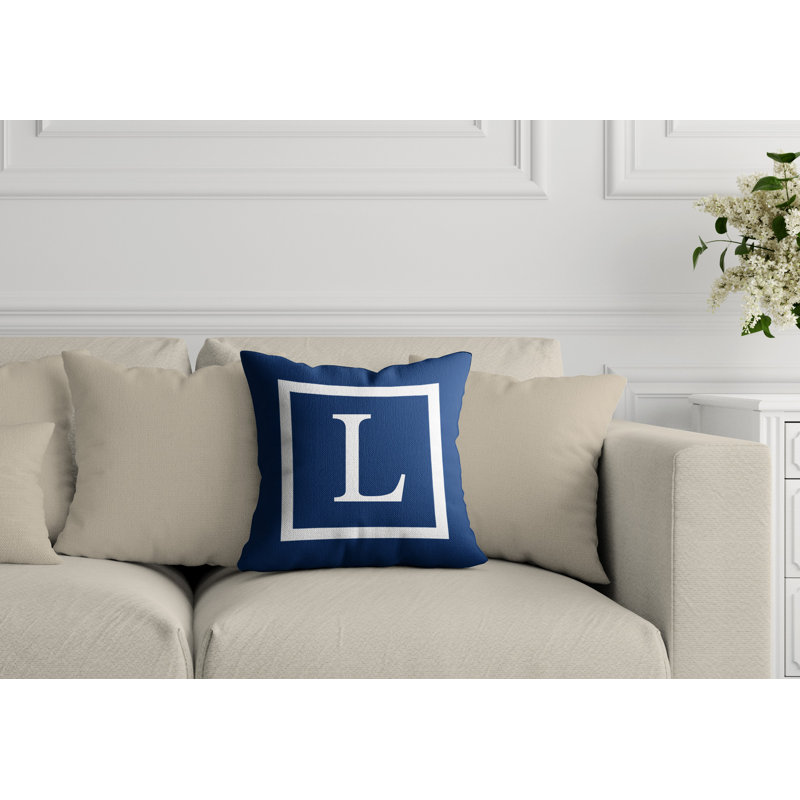 Coussin Colter, L 17 po x H 17 po, Bleu marine, 19 po x l 19 po