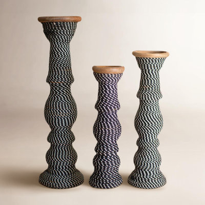 Ryker Wood Candlestick Holder