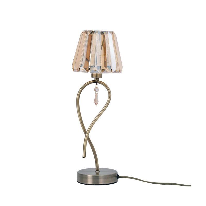 Bridges Metal Table Lamp, Antique Brass