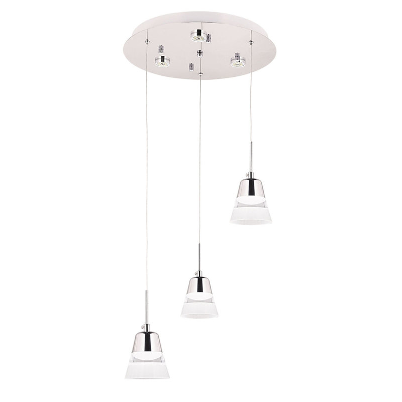 3 - Light Silver LED Cluster Pendant