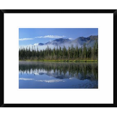 Global Gallery 'Lake Reflecting Mountain Range and Forest, Kluane ...
