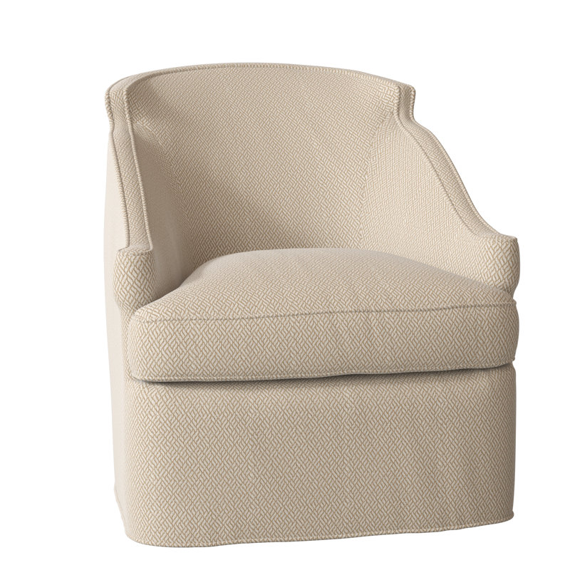Fauteuil pivotant de 30 po Barbara, Ivoire filigrane