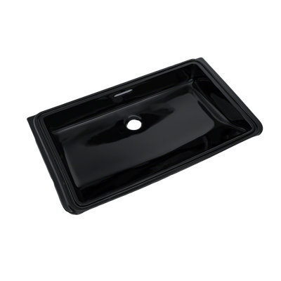 Vitreous China Rectangular Undermount Bathroom Sink with Overflow