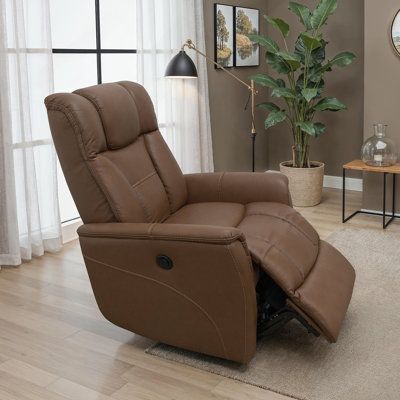 Power Recliner With Manual Adjustable Headrest And Power Footrest For Ultimate Comfort And Style