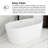 59'' Acrylic Freestanding Soaking Bathtub