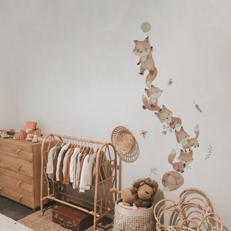 Adhésif décoratif aquarelle renard