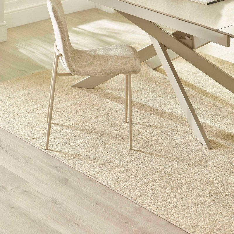 49cm H Polyester Upholstered Full Back Side Chair in Cream