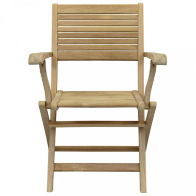 Andreja Solid Wood Patio Folding Chair Folding Chair