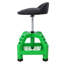 Tabouret pneumatique pivotant à 360 degrés avec base roulante, siège de magasin en acier vert