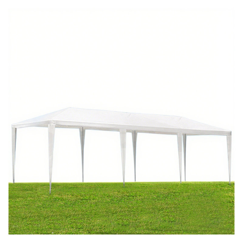 10x30' Outdoor Garden Gazebo Wedding Party Tent Canopy Marquee - White Metal Frame, Spacious Canopy for Outdoor Events