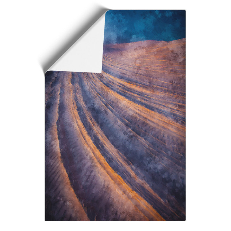 Grooves of the Desert Painting - Frameless Print, 59cm H x 42cm W x 0.1cm D