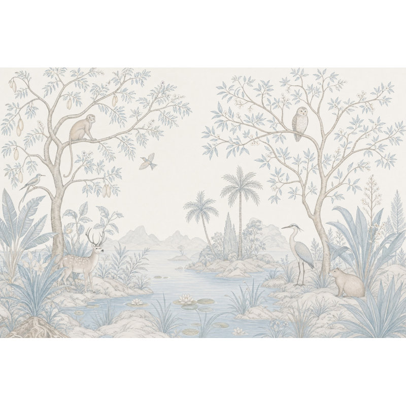 Papier peint chinois Paysage chinois, Textured Non-Pasted, 200"x120"