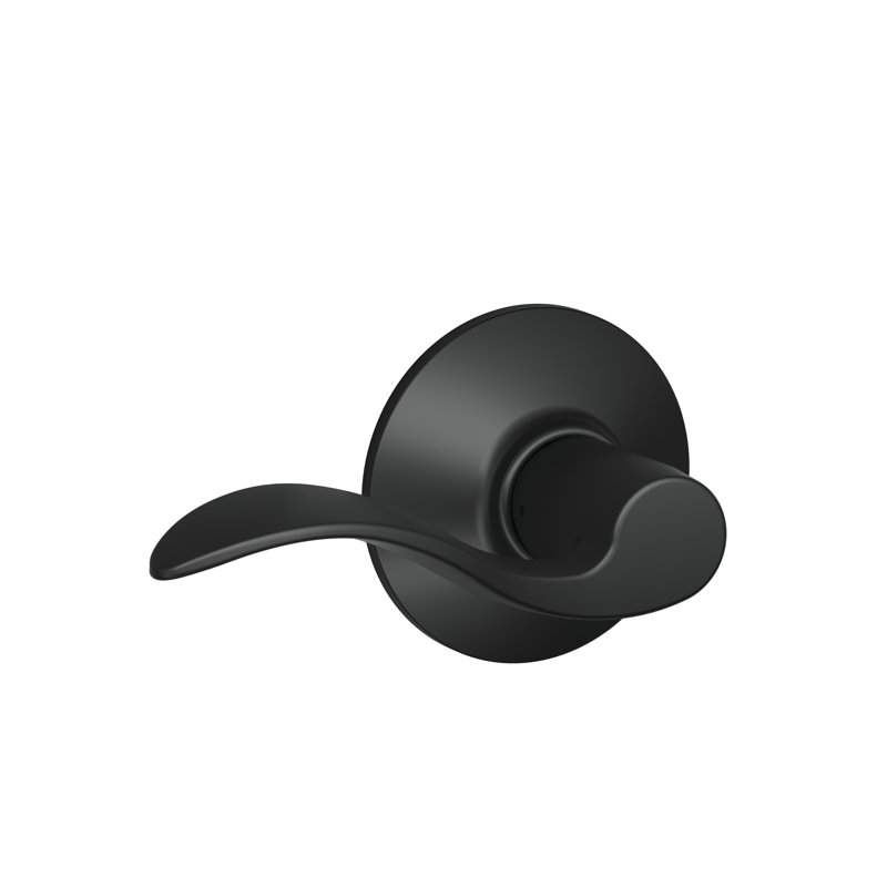Accent Lever Hall and Closet Lock, Matte Black
