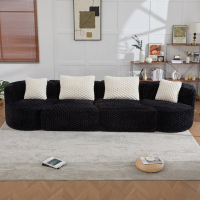 Modular Sectional Sofa Boneless Couch Soft Plush Upholstered For Living Room, Versatile And Comfortable