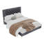 Grand lit plateforme tapissier en velours avec tête de lit capitonnée - Structure de lit moderne en tissu gris pour la chambre à coucher-862000999-862000998-862000995