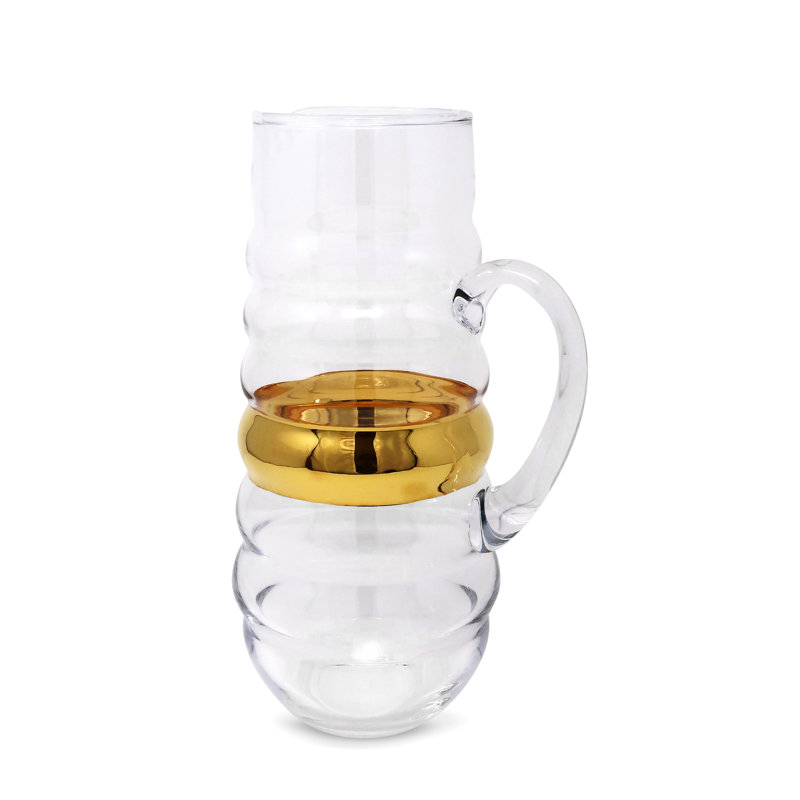Caelin Glass Pitcher with Linear Design