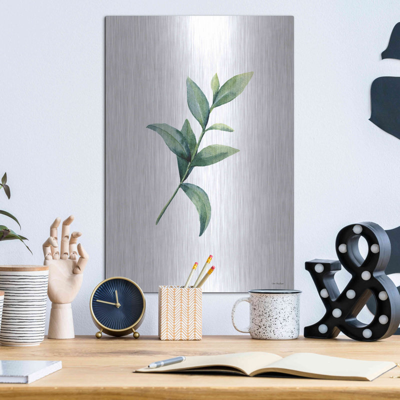 «Eucalyptus III» par Seven Trees Design, art mural en métal, H 16 po x l 12 po