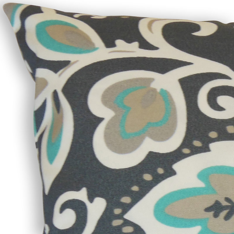 Coussin décoratif intérieur / extérieur Detlef, Hauteur (20 po) x largeur (20 po), Caverne