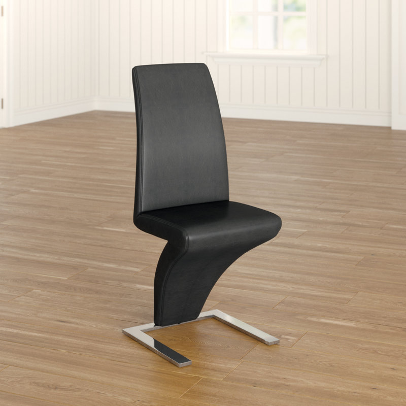 48cm H Upholstered Side Chair, Black
