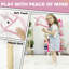 AIYAPLAY Unicorn Stick Horse with Wood Wheels Real Pony Sounds 95 cm White