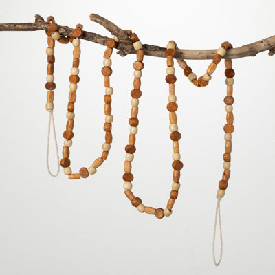 72" Brown Bead Novelty Garland