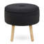 Presidio 46cm Wide Tufted Round Solid Colour Ottoman with Storage-1612649804