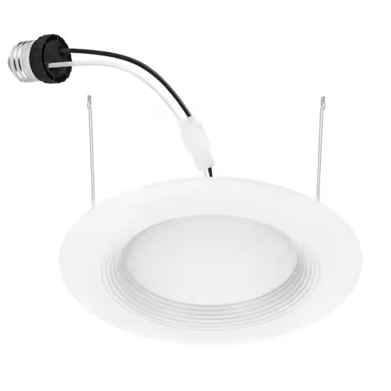 5/6 po Garniture d'éclairage encastré à DEL intégrée 3000k, (paquet de 4)